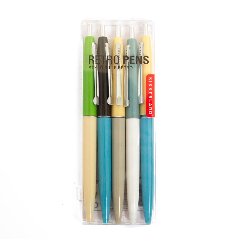 Kikkerland, Rollerball/Ballpoint, Art & School, Retro, 5 Set. Pen, 921